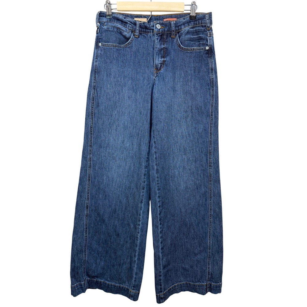 Pilcro and the Letterpress Anthropologie Wide Leg Jeans Blue Size 29 High Rise